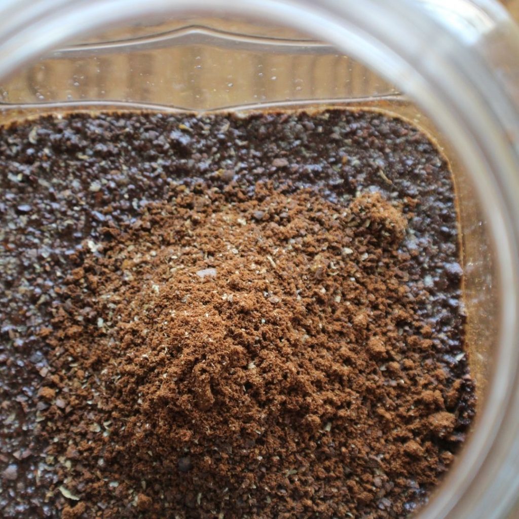 Coffee grounds coarsely ground for cold brew coffee