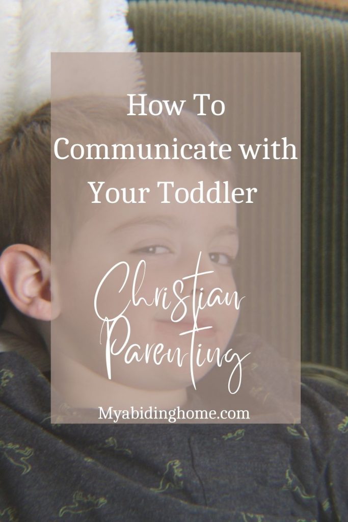 Pinnable graphic for how to communicate with your toddler post
