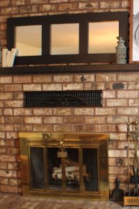 Brick fireplace to foster being hospitable